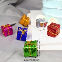 12PCS Caja De Regalo De Navidad Miniatura 1/12 Escala Resina Simulación Para Niños Decoración De Escritorio Hogar Jardín Coche Casa De Muñecas - details 2