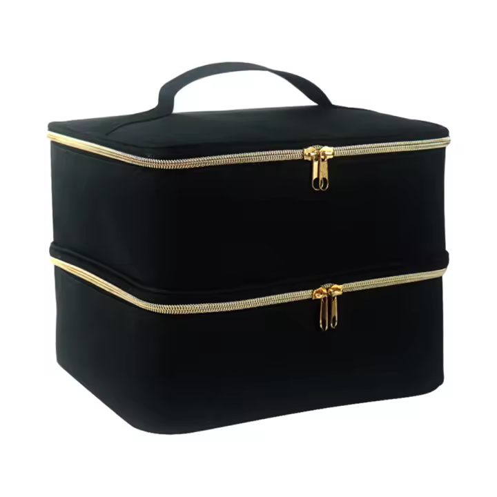 Estuche De Nailpolis De Nylon Para Fácil Almacenamiento Y Acceso Estuche Portátil Organizado Y Conveniente Para Transporte Negro - 1