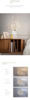 Cabecera LED De Cristal Imitación Con Lámpara Colgante Moderna Creativa Para Restaurante Comedor Dormitorio Iluminación Interior - details 3