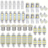 42PCS Bombillas LED Blancas T10 6000K Para Interiores De Coche Camión RV ATV Luz De Lectura De Placa Doméstica Reemplazo - details 1