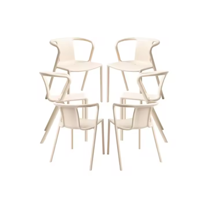 Pack 6 Sillas Indi - Beige - 1