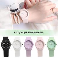 Reloj De Cuarzo Para Niños Y Niñas 36mm Color Caramelo Resistente Al Agua Con Correa De Silicona Estilo Casual Y Moda - details 0