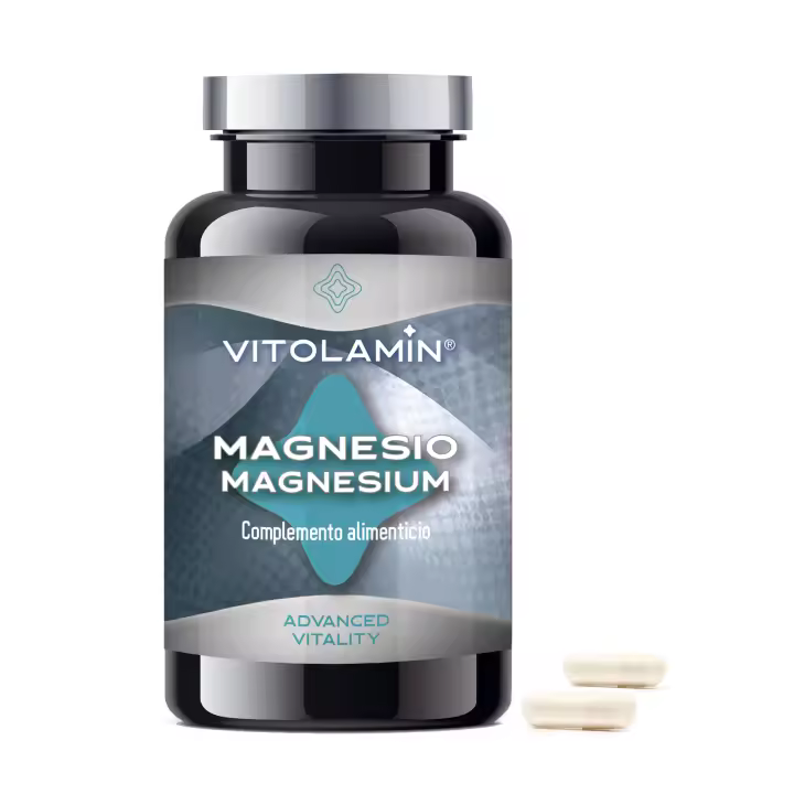 MAGNESIO 200 cápsulas vegetarianas Vit Ol Amin - Citrato de magnesio puro 360mg 100% natural para el mantenimiento de músculos, huesos y dientes. Aporta energía, equilibra los electrolitos y favorece la relajación de cuerpo y mente. Sin gluten ni lactosa. - 1