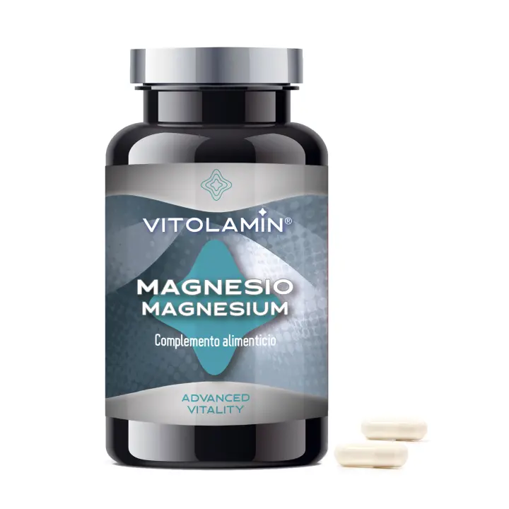MAGNESIO 200 cápsulas vegetarianas Vit Ol Amin - Citrato de magnesio puro 360mg 100% natural para el mantenimiento de músculos, huesos y dientes. Aporta energía, equilibra los electrolitos y favorece la relajación de cuerpo y mente. Sin gluten ni lactosa. - 1