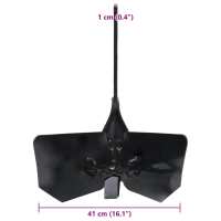 vidaXL Accesorio para arado de metal negro - details 7