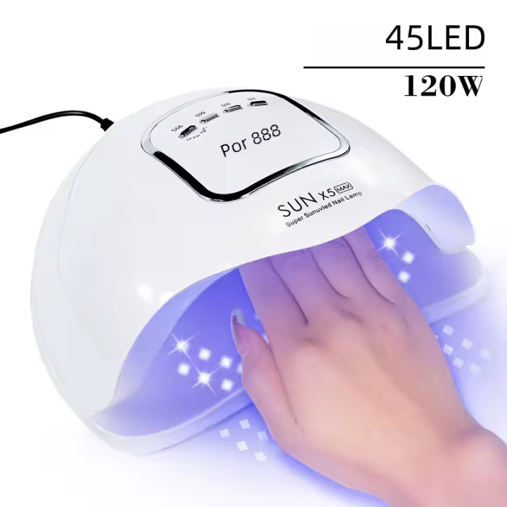 Secador De Uñas LED SUN X5 MAX Con Sensor Inteligente 45 Lámparas UV Para Remoción De Polvos Gel Tamaño 230mm*200mm*105mm Peso 300g - 1