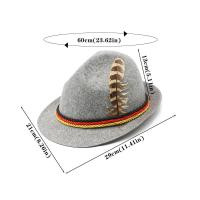Sombrero De Fiesta Oktoberfest Para Hombres Y Mujeres Sombrero De Cerveza Alemana Con Plumas Para Carnaval Y Fiestas Photo Props Unisex Material De Algodón - details 1