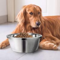 Tazas De Alimento Y Agua Para Perros De Acero Inoxidable Tamaño Universal 20cm 24cm 28cm 30cm Redondas Para Pequeños Medianos Y Grandes Perros Suministros Para Mascotas - details 1