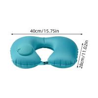Two-pack 2025 New Inflatable Pillow Travel Portable Neck Protection Pillow Press Inflatable U-shaped Pillow Travel Storage Neck Pillow - details 0