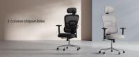 SONGMICS Silla de Oficina Ergonómica, Silla de Escritorio con Respaldo Alto, Silla de Malla con Soporte Lumbar Ajustable en Altura, Reposacabezas y Apoyabrazos 3D Ajustables, Negro Tinta/Gris Paloma - details 4