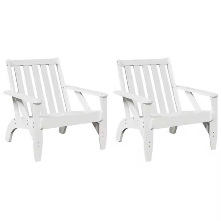 Sillas de Jardín Adirondack 2 UDS Blanco 75x77x77 cm - 1