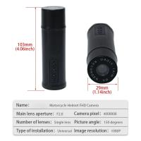 Cámara De Bicicleta De Montaña 1080P HD DVR Para Motocicleta Registador De Conducción Camara Para Casco Exterior Carga Removible Hasta 128G - details 9