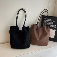 Bolso De Hombro De Seda Sintética Con Cierre Magnético Bolso De Mano Casual Para Otoño E Invierno Color Sólido Bolsos Clásicos Para Comunicación Diaria - details 0