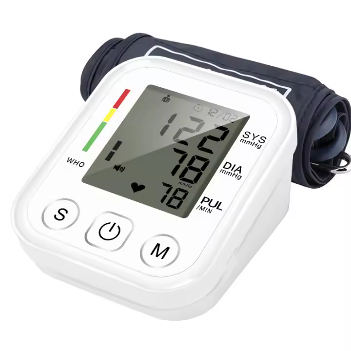 Tensiómetro Digital de Brazo, Tensiómetro KKmier Pantalla LCD Grande para Medidor de Estado y Pulso, Pulsera de 22-42 cm with 2 Usuarios de Memoria (2x99) - 1