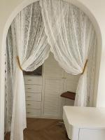 Cortina De Tules Con Diamantes Y Encaje Negro Para Dormitorio Y Sala De Estar 1 Pieza Cortina Translúcida Con Estilo Pastoral - details 0