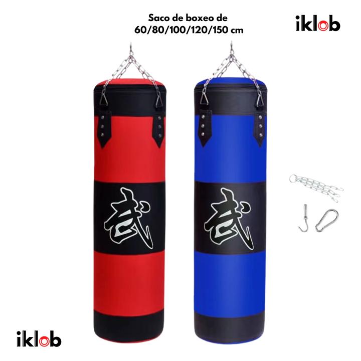 IKLOB® store : Saco de Boxeo  sin relleno distintas medidas (150,120,100,80 cm)  , saco Muay Thai, saco Taekwondo, Saco Kick boxing, saco MMA , saco Karate, saco artes marciales . Resistente y reforzado ideal para adulto y niños.