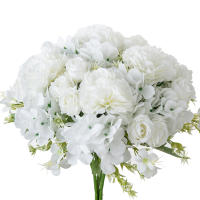 Bouquet De Flores Artificiales De Seda Carnation Y Rosa Para Bodas Decoración De Hogar Arcos De Jardín Y Wreaths Regalo DIY Venta Al Por Mayor Y Minorista - details 10