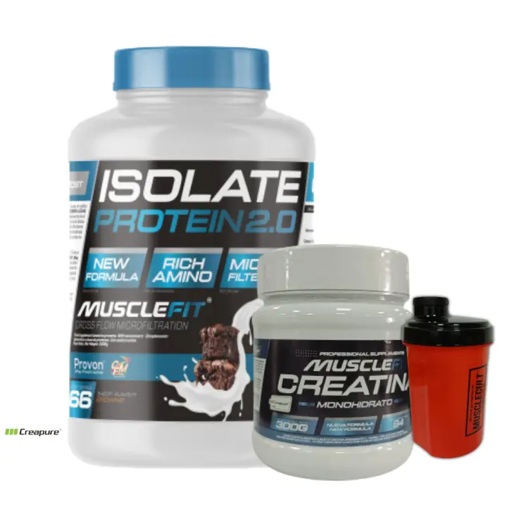 Pack Isolate 2kg + Creapure 300g + Shaker (regalo) - MuscleFit│MUSCLECULT│ - 1