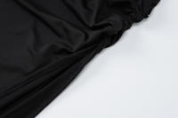 Vestido Maxi Bodycon Dulzura Con Cuello En 'O' Manga Corta Y Abertura En El Lado Elegante Y Ajustado Para Mujer Streetwear Otoño Invierno - details 3
