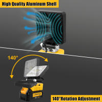 Lámpara De Trabajo LED Portátil 36LED Para Herramienta Dewalt Con Batería Li-ion 18V-20V Spot De Exterior Luz De Flashlight - details 4