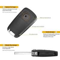 Ociodual Carcasa Llave de Mando 3 Botones hueco de logo para Opel Astra Insignia Zafira, Funda Rígida Shell Case Cover - details 3