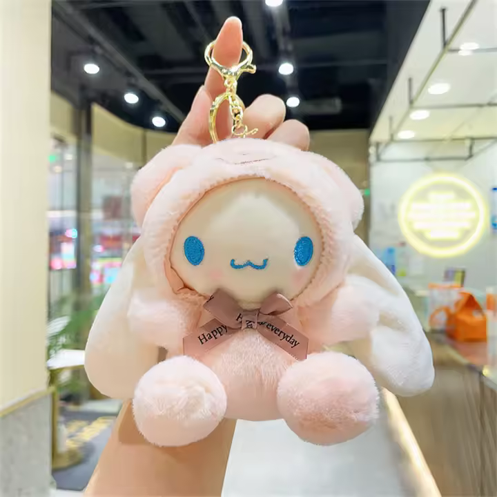 Llavero Sanrio Cinnamoroll Figura De Muñeca Lindo Colgante Para Escuela Y Regalo De Cumpleaños Para Niños Accesorio De Peluche - 1
