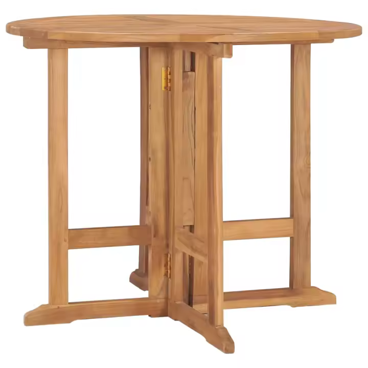 Mesa de Coque plegable para Jardín Madera de Teca Ø 90x75 cm - 1