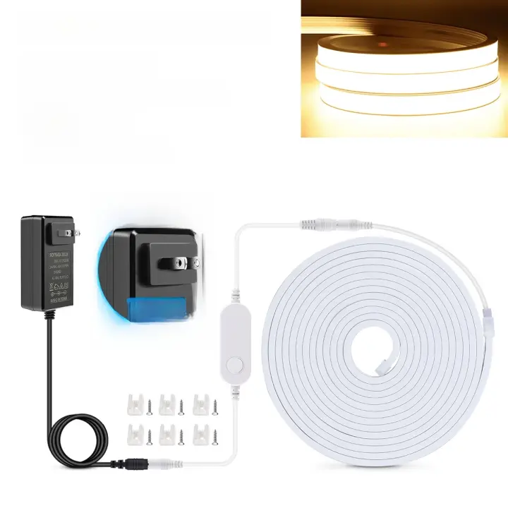 Tira De LED COB Inteligente WiFi Tuya Con App DC 24V Luz Neón Gel De Silicio Retroiluminación Para Decoración Del Hogar Compatible Con Alexa Y Google Home - 1