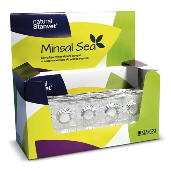 Minsal Sea 96 comprimidos suplemento para el sistema inmunitario de perros y gatos Stangest - 1