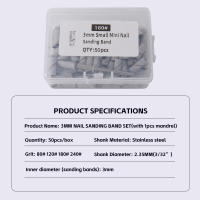 Juego De Bandas De Lijado Para Uñas 50/100PCS 3mm 80/120/180/240 Grit Accesorios Para Manicura Y Peluquería De Uñas - details 1
