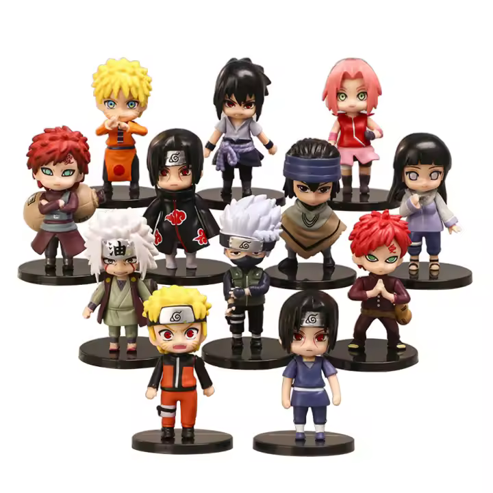 Juego De Figuras De Acción Naruto Shippuden Q Version 12pcs Hinata Sasuke Itachi Kakashi Gaara Jiraiya Sakura PVC Juguetes Para Niños - 1