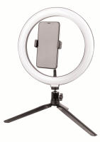 Trípode Jocca con anillo de luz LED para fotografía y video profesional gracias a los 10 niveles de intensidad, los 3 tonos de luz diferentes, la rotación de 360 grados y a que funciona por cable USB con mando - details 0
