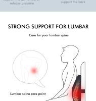 Almohada De Apoyo Lumbar Para Silla De Oficina Y Asiento De Coche Espuma De Memoria Multiusos Cojín De Espalda Removible Y Lavable Para Adultos - details 4