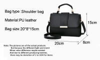 Bolso De Hombro Para Mujer En Color Sólido Con Arrastre Bolso De Mano De Cuero Con Bolsillo Y Cierre De Cubierta Moda Versátil - details 0