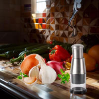 Cortador De Ajo Manual Multifuncional Eco-amigable Acero Inoxidable Herramienta De Cocina Para Puerros Patatas Pimienta Verduras - details 5