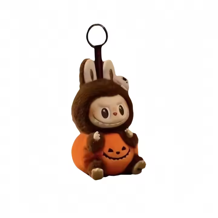 Figura de vinilo Labubu - Halloween 'Fiesta de Calabazas' Llavero/colgante para mochila o keyset (Altura 15 cm) - 1