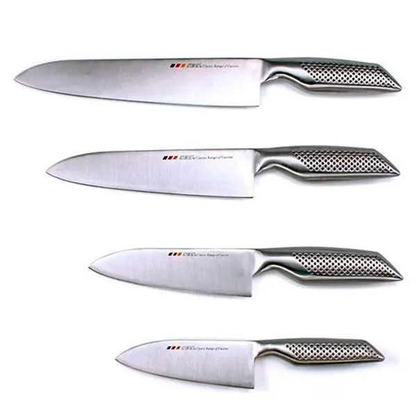 Crc Set de 4 Cuchillos de Cocinero Profesional Holstein | Forjado en una Pieza | Acero Inoxidable - 1