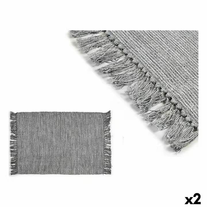 Alfombra Gris 10 x 10 x 40 cm 180 x 120 x 1 cm (2 Unidades) - 1