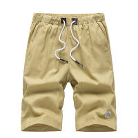Shorts De Algodón Para Hombre De Talla Elástica De Longitud Rodilla Estilo Safari Casual Talla Grande Sólido Masculino - details 6