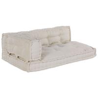 Cojín para Sofá de Palets de vidaXL con Soporte para Brazos y Espalda de Tela Crema - details 2