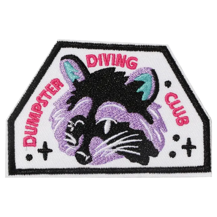 1PC Parche Bordado De Humor 'Club De Diversión En La Basura' Para Ropa Chaquetas Gorras Y Bolsos Material Poliéster Unisex - 1