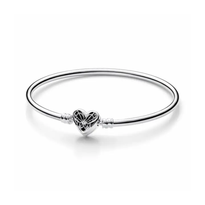 Pulsera Pandora Rígida Corazón y Mariposa - 592593C01 - 1