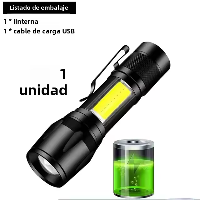Linterna Táctica Recargable USB KDULIT Mini LED Super Brillante Con Zoom Portátil Para Camping Y Emergencias - 1