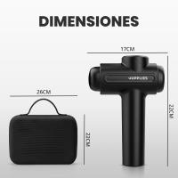 RELAXTY Masajeador Muscular Profesional – Pistola de 30 Niveles, 6 Cabezales Intercambiables, Silenciosa, Batería de 5H, Pantalla LCD Táctil, Estuche Incluido y Carga USB-C | Opción con bandas elásticas incluidas - details 0