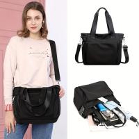 Bolso Grande Para Mujer Estilo Sencillo Y Elegante De Nailon Ligero Y Versátil Bolso De Hombro Único Bolso Casual De Mano - details 4