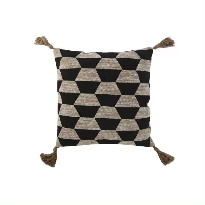 Item Internacional cojín de algodón/lino hecho a mano de estilo boho (45 x 45 cm) - 1
