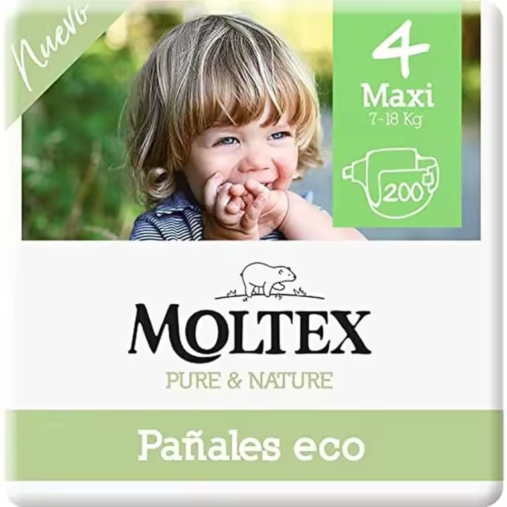 PAÑAL MOLTEX PURE & NATURE TALLA 4 (9-15KG) 50 UDS - 1