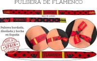 Pack 12 Abanicos Flamencos de Bambú y Tela + 12 Pulseras Bordadas | Souvenir España | Regalos Fiesta Temática, Despedida de Soltera, Feria Andaluza, Evento Flamenco - details 2