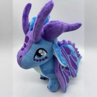 Juguete De Peluche Dragón Azul Brillante Con Cuernos De Alas De Fuego Juguete De Peluche Suave Para Niños Y Niñas Decoración De Moda Regalo Especial - details 3