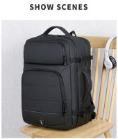 Mochila Expansible de 40L con Puerto de Carga USB Bolsa de Laptop Impermeable Diseño Sólido - details 12